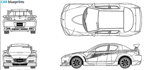 2003 Mazda RX-8 Veilside Coupe blueprint